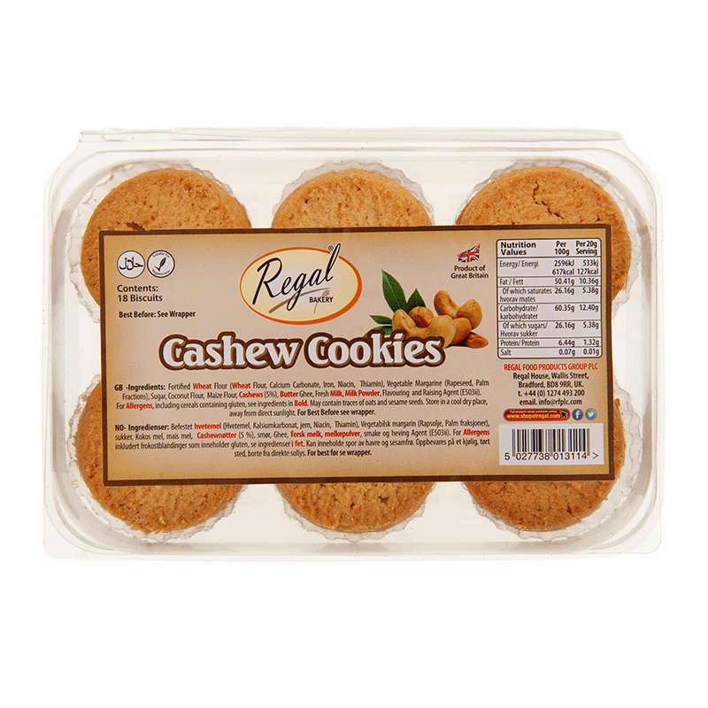 Regal Cashew Cookies Pack of 18