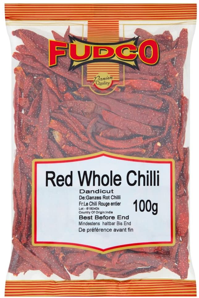 Fudco Whole Red Long Chillies 100g