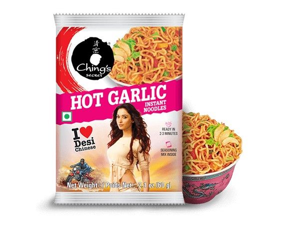 Ching’s Hot Garlic Noodles 60g Pack of 5