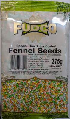 Fudco Sugar Coated Fennel Seeds (Variary) 375g