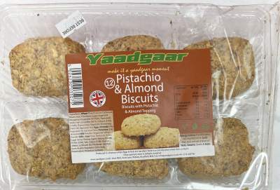 Yaadgaar Pistachio & Almond Biscuits (12 pieces)