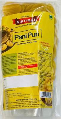 Kirtiraj Ready to Fry Pani Puri 250g (with 50g masala pouch)