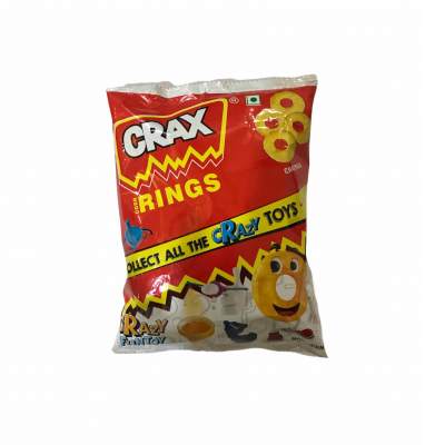 Crax Corn Rings Chatpata Flavour 22g *PACK OF 50*