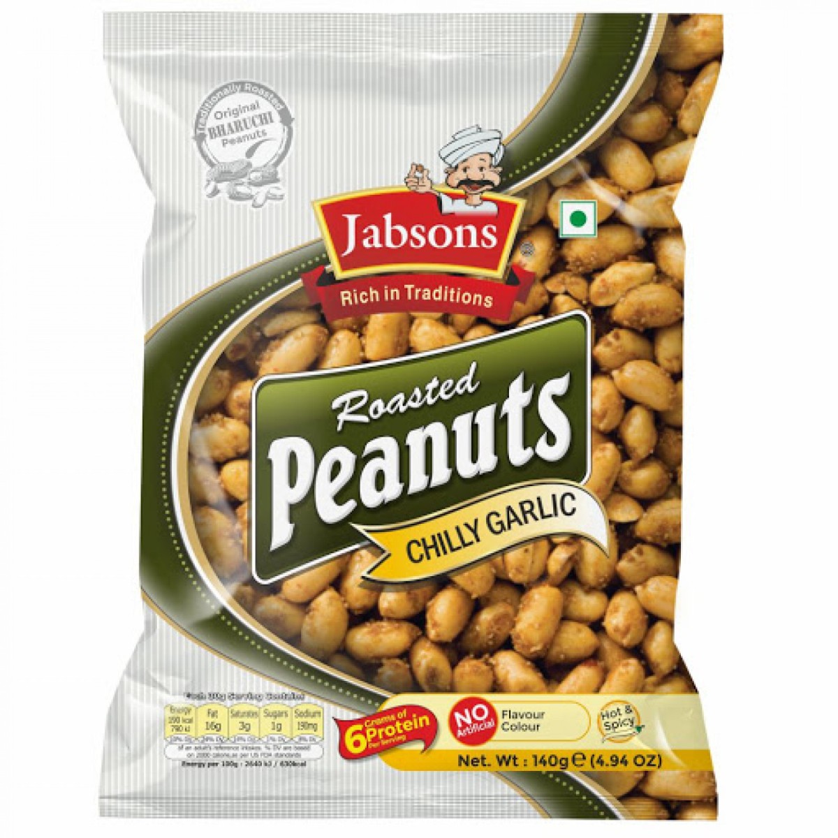 Jabsons Roasted Peanuts - Chilly Garlic 140g