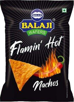 Balaji Flamin' Hot Nachos Crisps 140g (Large Pack)