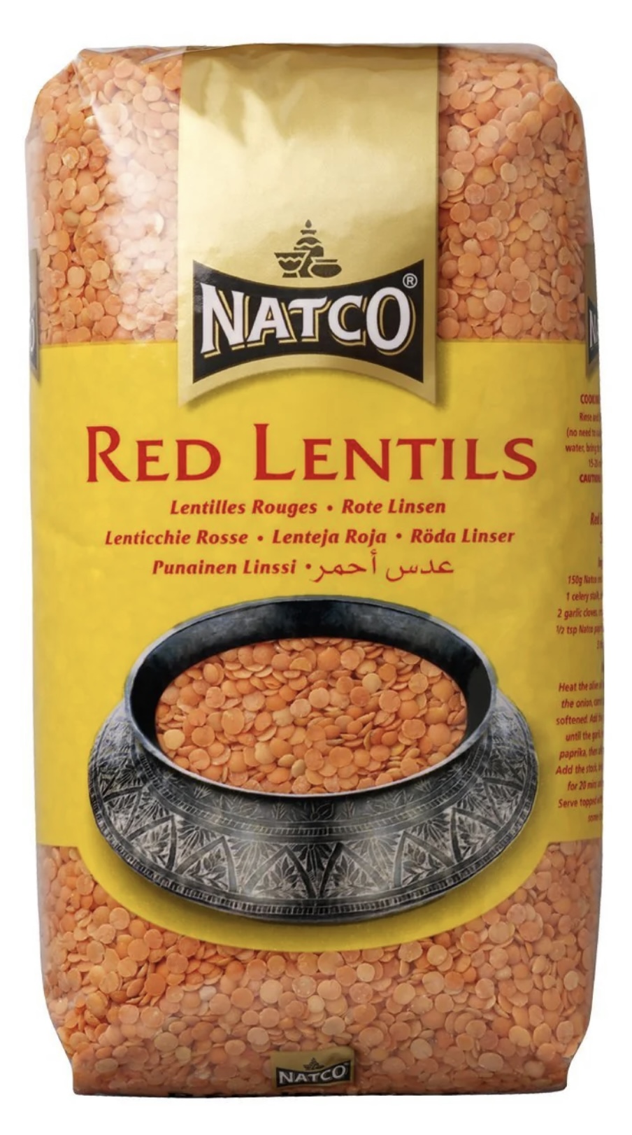 Natco Premium Masoor Dall (Red Lentils) 500g