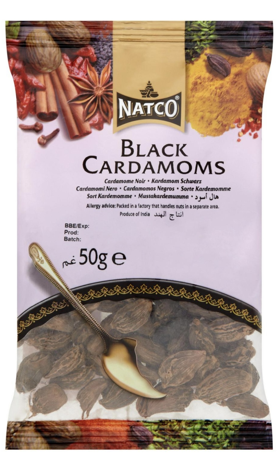 Natco Premium Black Cardamom (Black Ellachi) 50g