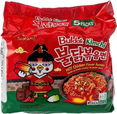 Samyang Kimchi Ramen Noodles Multipack (Pack of 5) 675g