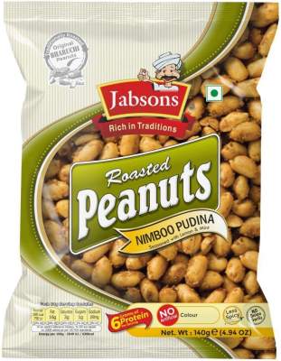 Jabsons Roasted Peanuts Nimboo Pudina 140g