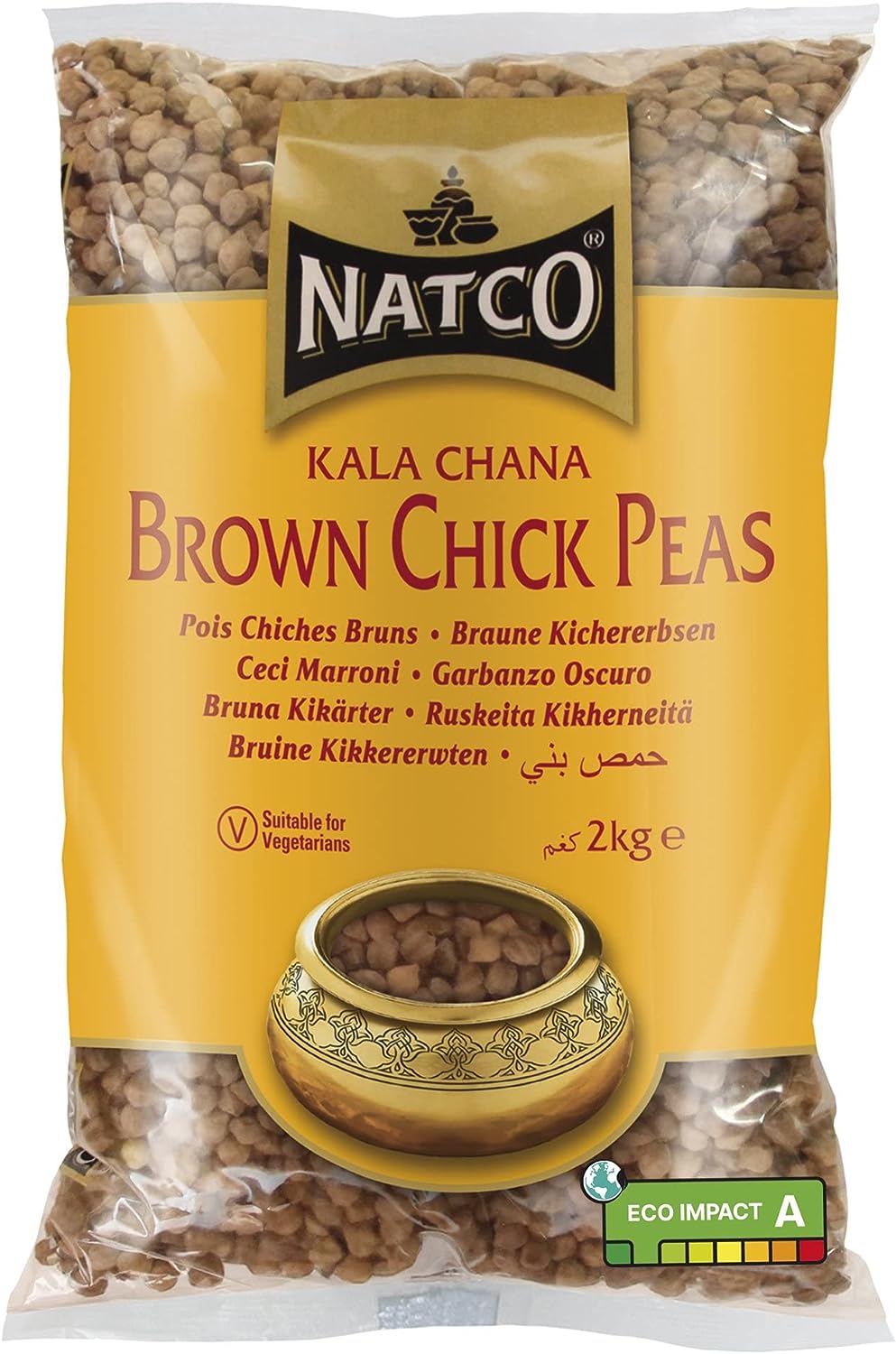 Natco Premium Brown Chick Peas (Kala Chana) 2kg