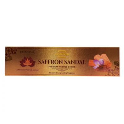Patanjali Aastha Saffron Sandal Agarbatti (Incense Sticks) 125g
