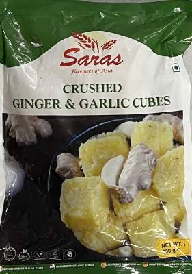 Saras Frozen Crushed Ginger & Garlic Cubes 300g