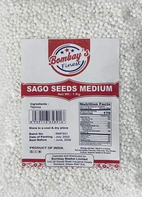 Bombay’s Finest Premium Sago Seeds Medium (Sabudana) 1kg *SUPER SAVER OFFER*