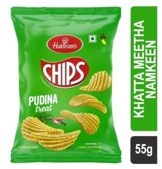 Haldiram's Pudina Treat Crisps 55g *BRAND NEW*