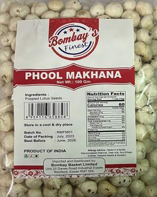 Bombay’s Finest Premium Phool Makhana 100g (Pack of 10) *SPECIAL PRICE*