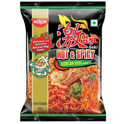 Nissin Geki Hot & Spicy Korean Veg Noodles 80g