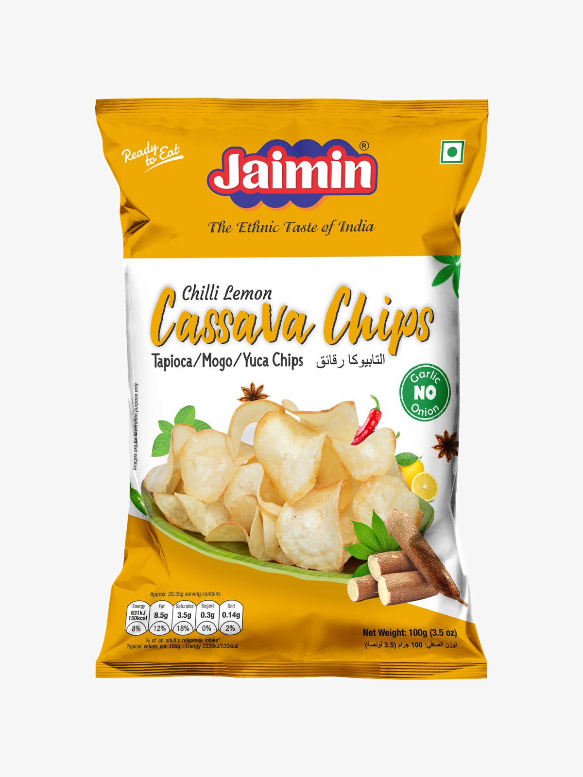 Jaimin Chilli & Lemon Cassava Chips 100g