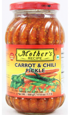 Mother's Premium Carrot & Chilli Pickle 500g