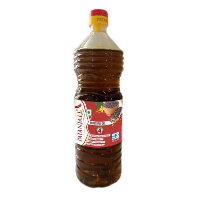 Patanjali Pure Kachi Ghani Mustard Oil 1L (FULL BOX OF 12 BOTTLES)