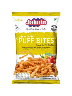 Jaimin Premium Puff Bites - Lemon Chilli Chatka 80g